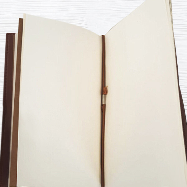 Kişiye Özel Kahverengi Deri Defter